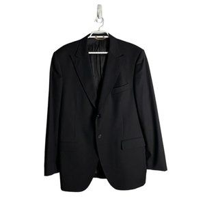 Dolce & Gabbana Men's Black Virgin Wool Single Breasted Notch Lapel Blazer
